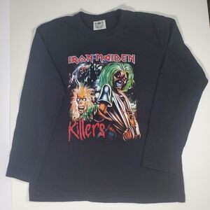 Iron Maiden Men’s Long Sleeve Tee XL Black Killers Vintage Concert T-Shirt